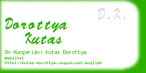 dorottya kutas business card